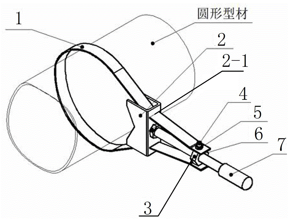 一种圆形型材的翻转夹具的制作方法