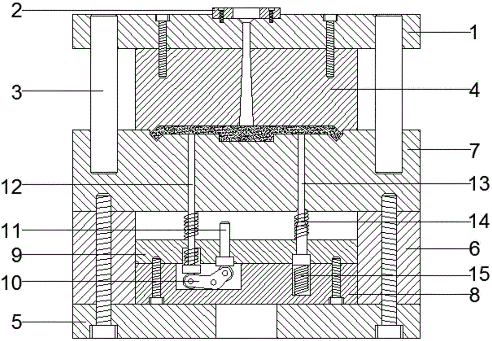 一种具有二次顶出强制脱模的汽车配件模具的制作方法