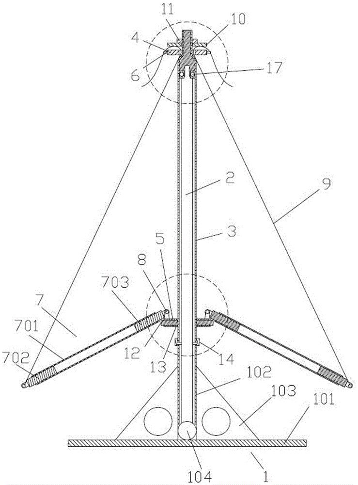 可拆式伞形放线支架的制作方法