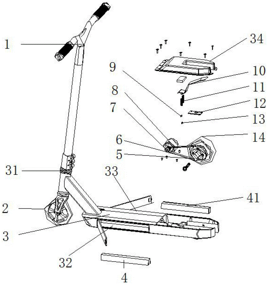 一种带有智能混合动力系统的变速滑板车的制作方法