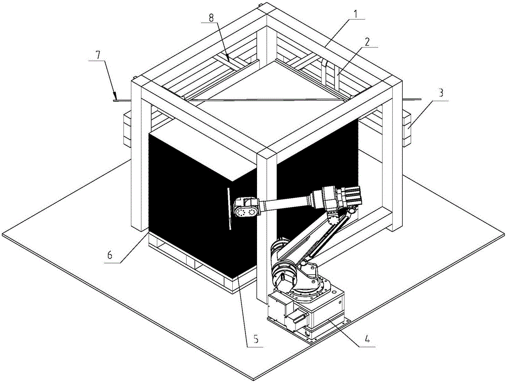 应用于折弯机器人的钢板堆放自动对齐装置的制作方法