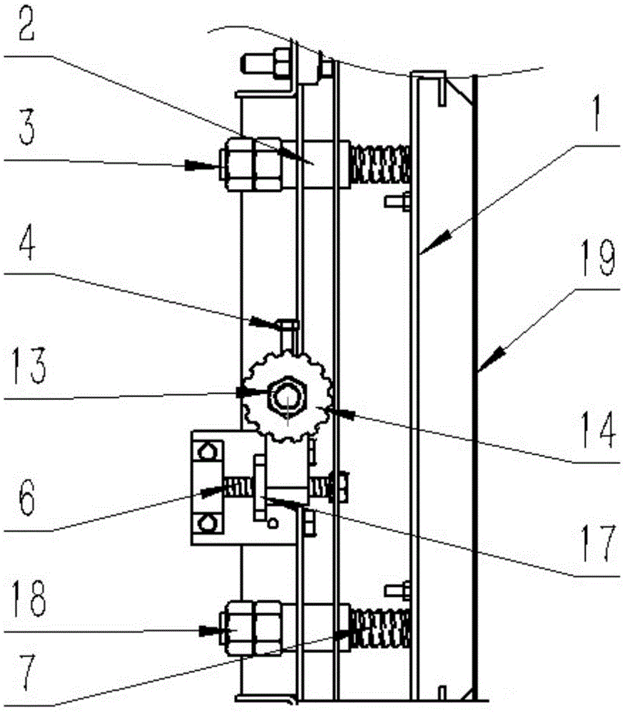 一种购物电梯出入口张紧装置的制作方法