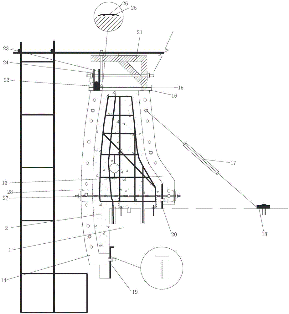 现浇混凝土墙式防撞护栏吊模结构的制作方法