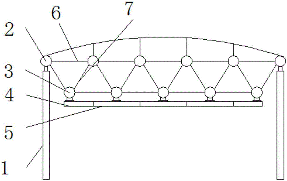 一种大跨度球形网架吊顶转换连接结构的制作方法