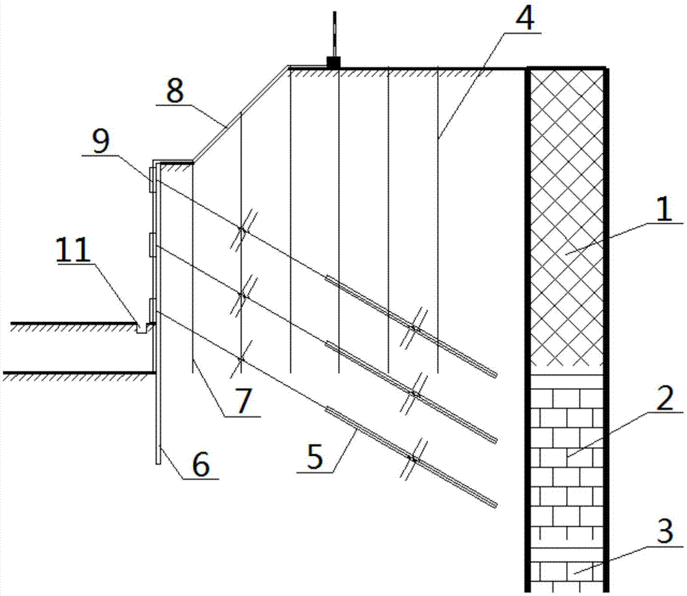 一种素填土深基坑复合式土钉墙及支护施工方法与流程