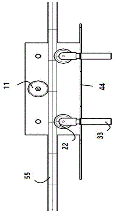 采用伸缩管控制V型滑轮旋转和上下位移的构件的制作方法