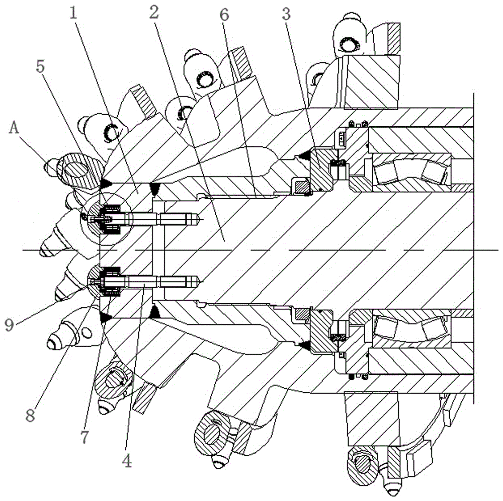 一种重型掘进机截割头连接结构及掘进机的制作方法