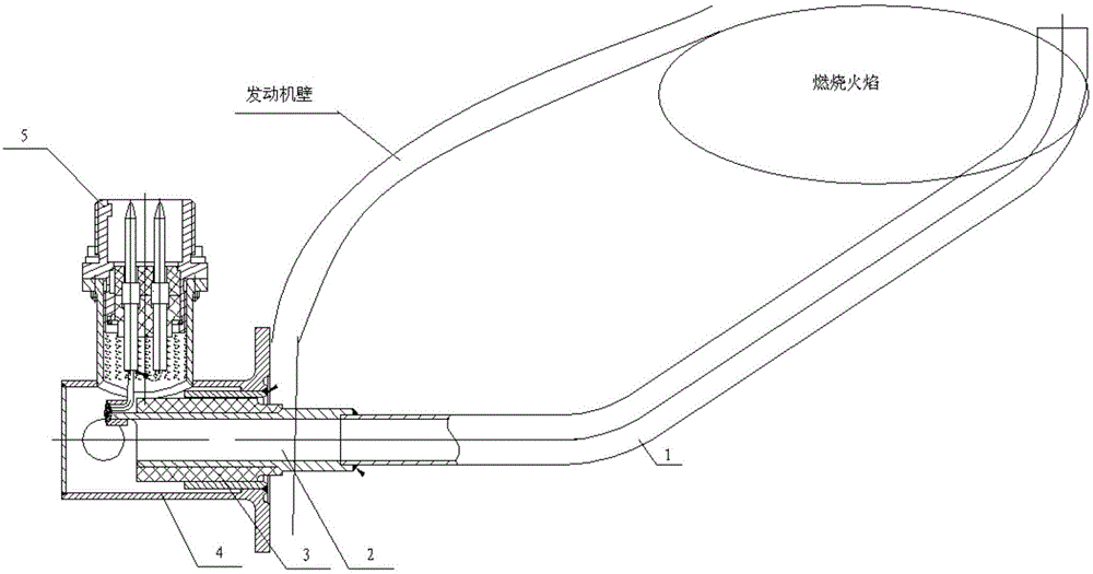 一种组合结构的航空发动机离子火焰探测器的制作方法