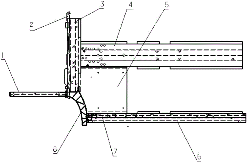 一种铝车身前舱与地板连接结构的制作方法
