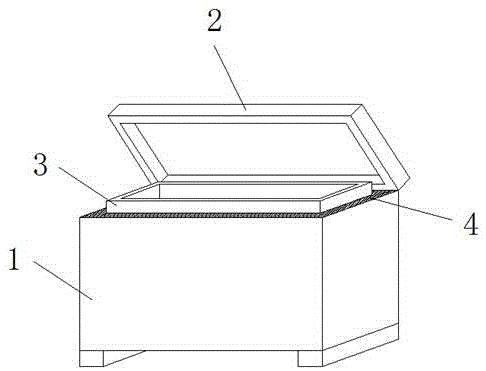 一种陶瓷隔膜生产用原材料防潮放置箱的制作方法