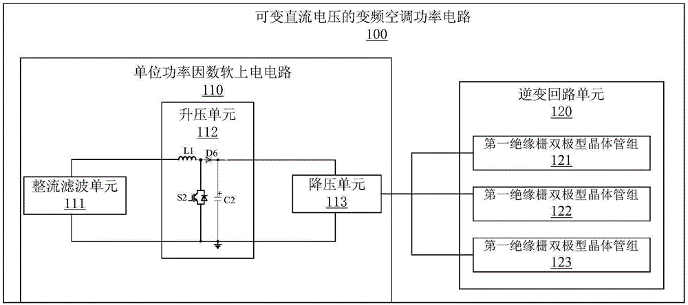 一种可变直流电压的变频空调功率电路的制作方法