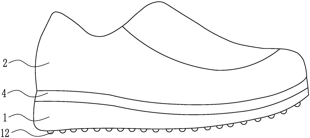 一种按摩防震软底鞋的制作方法