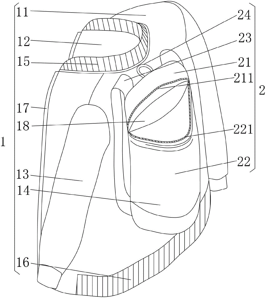 一种可收纳为背包的服装的制作方法