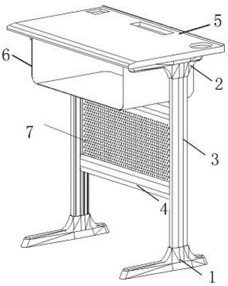 一种铝合金课桌的制作方法