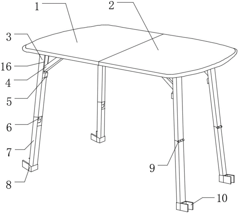 一种便于放置的折叠桌的制作方法
