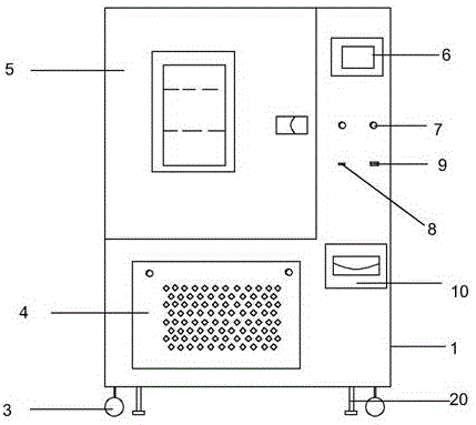 移动式便捷双效节能高低温试验箱的制作方法