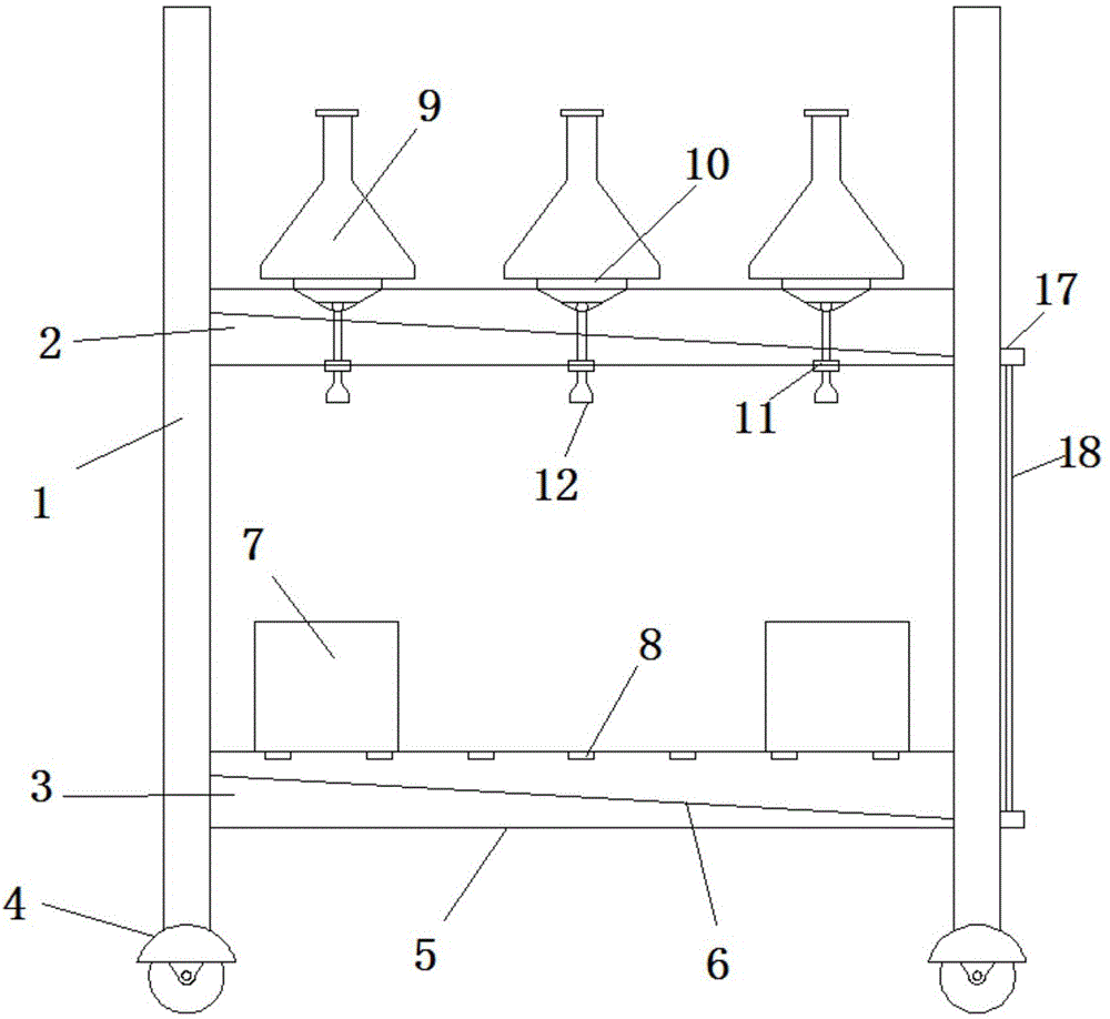 一种实验仪器摆放架的制作方法