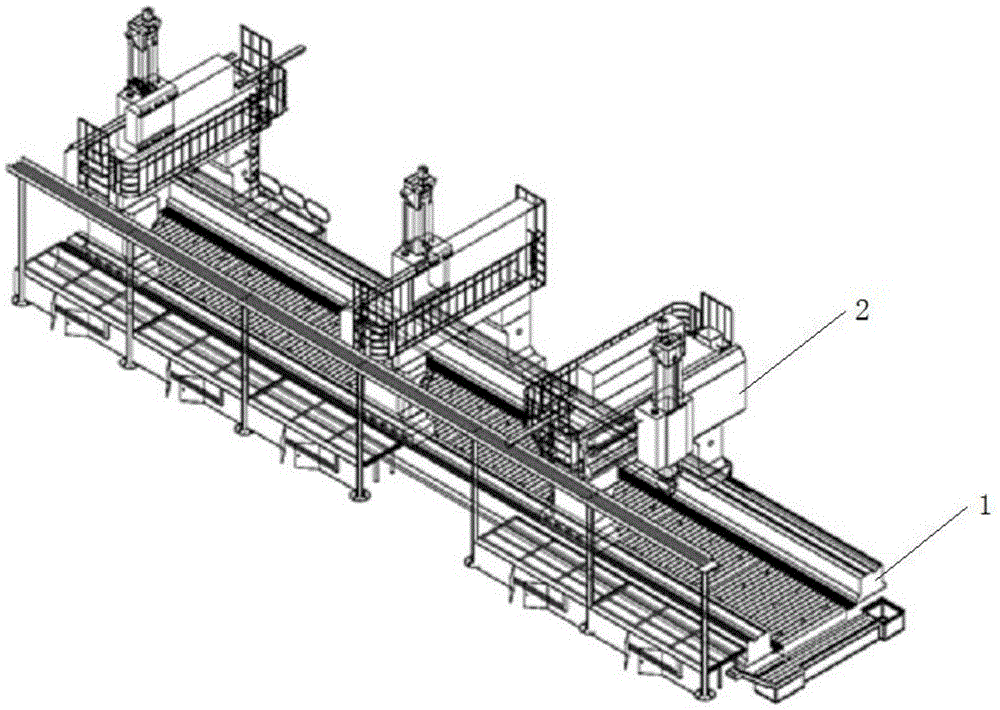 一种三龙门五轴联动数控铣床的Y轴安装结构的制作方法