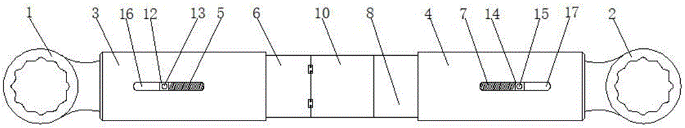 一种可拆分伸缩的双头力矩扳手的制作方法