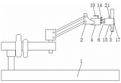 一种气动攻丝机用方便调整角度的气动马达固定机构的制作方法