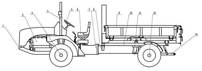 一种模块化多用途铰接轮式拖拉机的制作方法