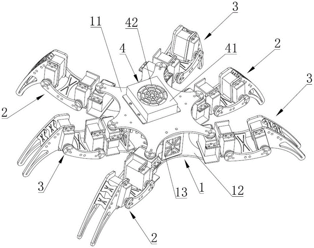 一种六足仿生机器人的制作方法