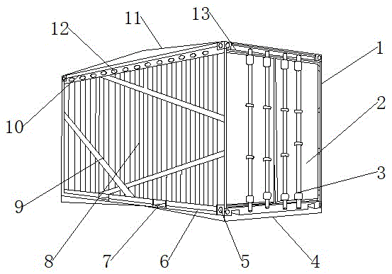 一种防台风加固的集装箱的制作方法