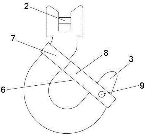 一种新型起重机吊钩的挂钩防脱钩装置的制作方法