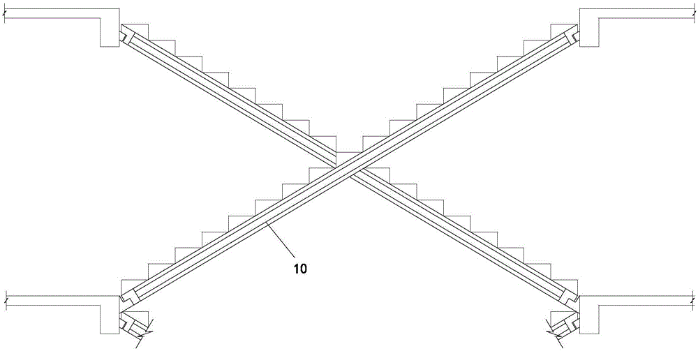 钢节砼构剪刀楼梯及具有该钢节砼构剪刀楼梯的建筑的制作方法