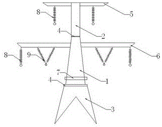 双回路特高压输电线路塔的制作方法