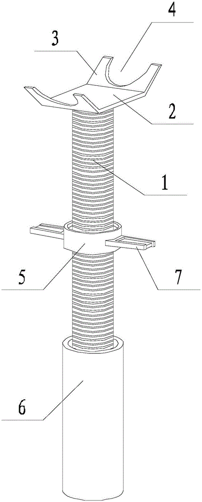 一种钢管自动居中的托撑结构的制作方法