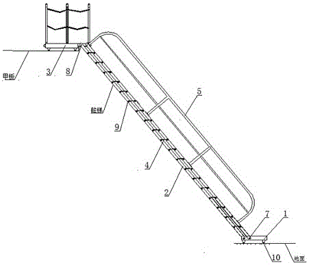 一种可自动调整踏步水平码头梯的制作方法