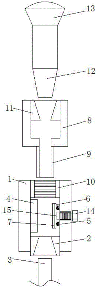一种CO2激光管电极用螺旋式锁紧连接器的制作方法