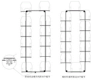 纵向停放垂直循环立体机械停车场的制作方法