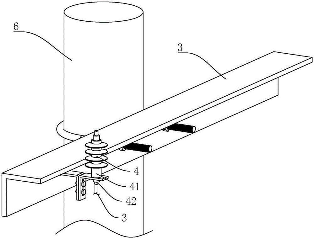 金属氧化物避雷器的安装架的制作方法