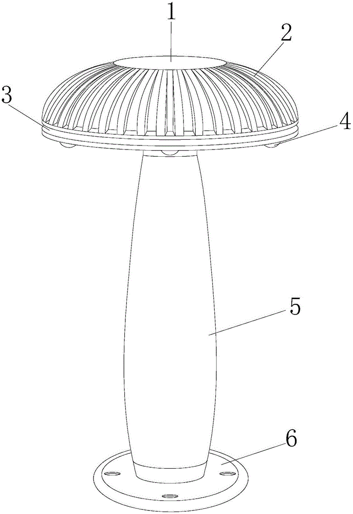 一种采用液压螺旋方式开展可用于避雨的草坪灯的制作方法