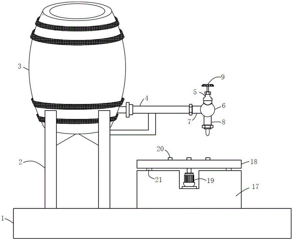 一种木桶红酒罐装装置的制作方法
