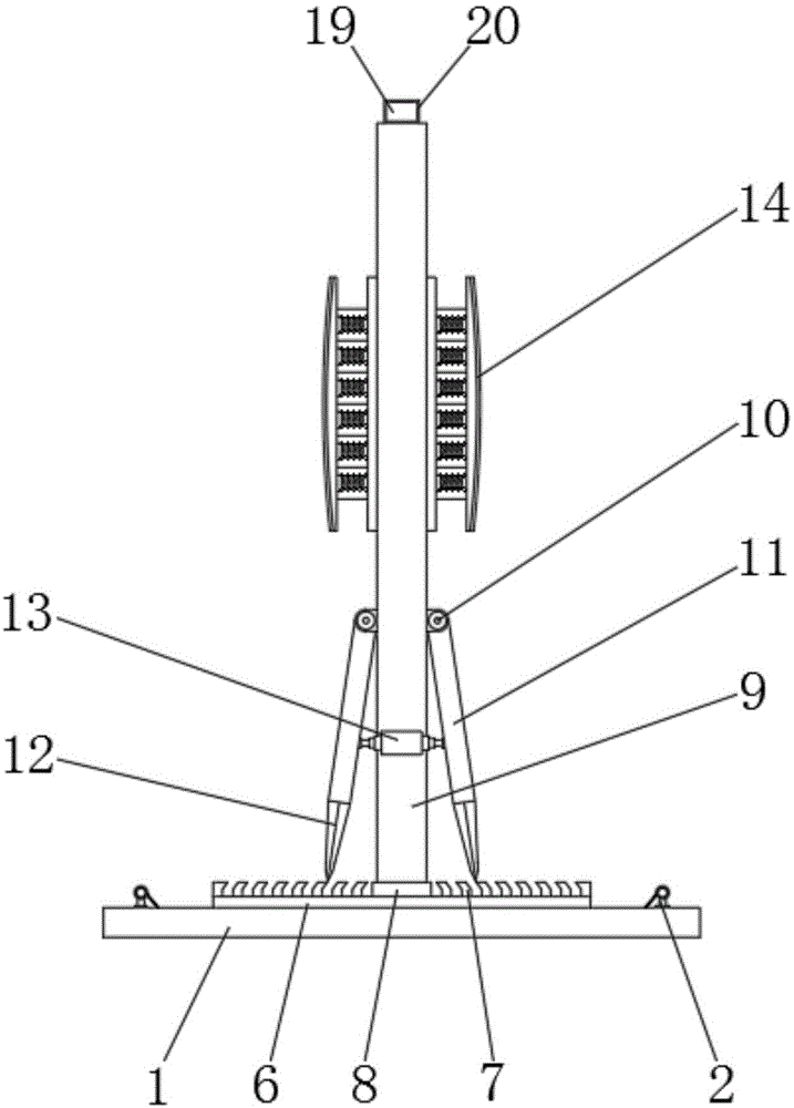 一种电力塔杆垂直调节校准装置的制作方法