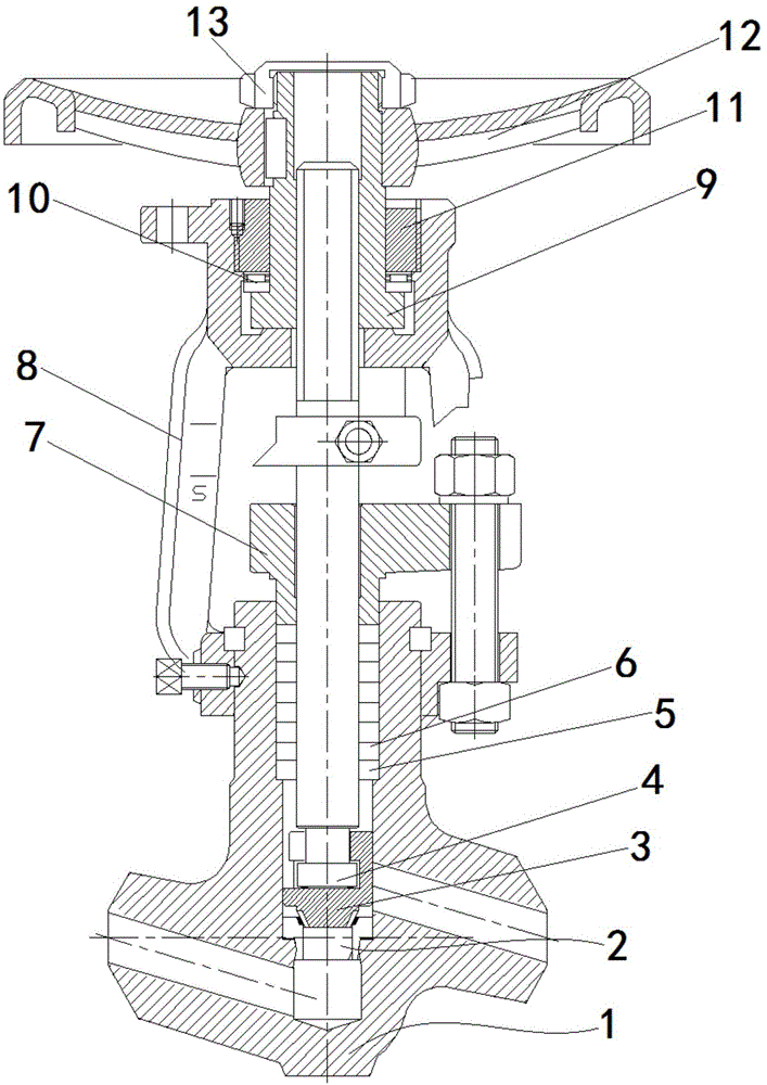 一种采用锥体嵌入式阀座的锻钢截止阀的制作方法