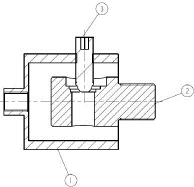 一种台阶不对称型单顶丝结构阀杆流量调节装置的制作方法