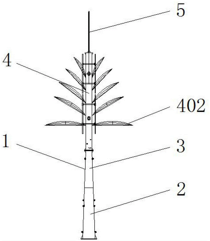 一种仿生棕榈树通信塔的制作方法