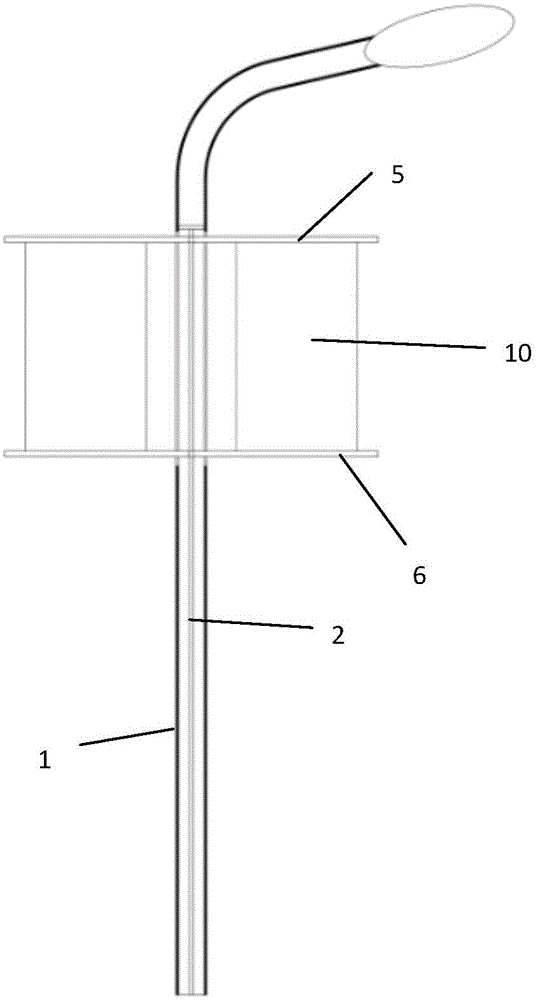 一种用于路灯杆内置式可调节的道旗固定装置的制作方法