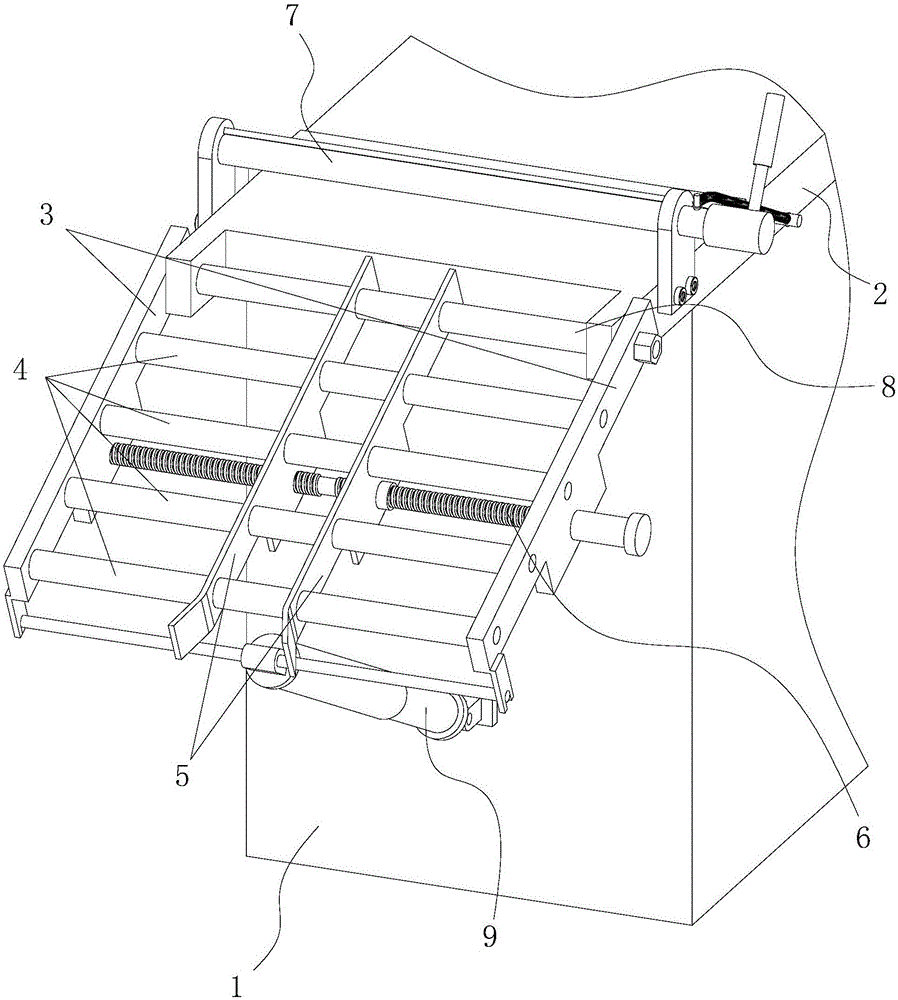 一种不干胶分切机的接布台结构的制作方法