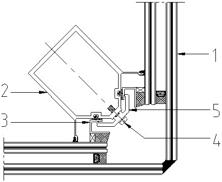 一种玻璃幕墙阳角板块的连接结构的制作方法