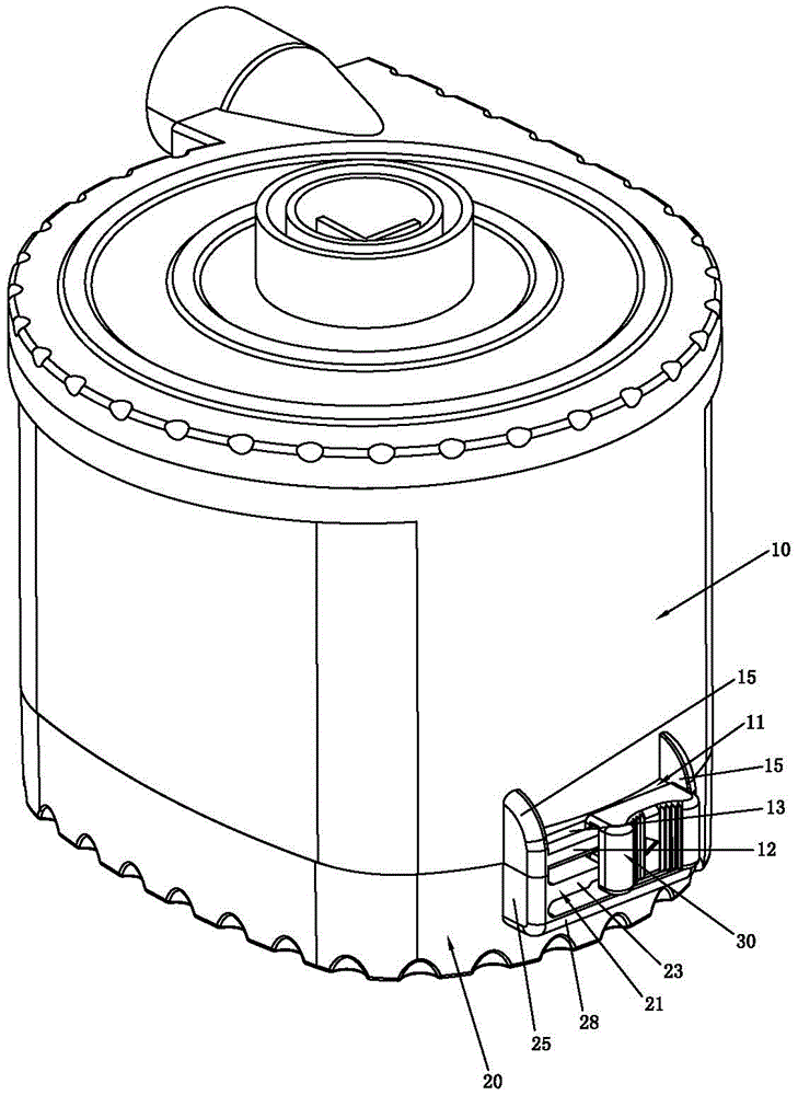 一种气泵壳体卡扣式改良组装结构的制作方法