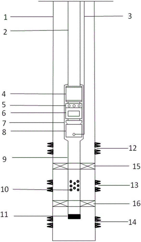 一种封两端采中间的潜油电泵管柱的制作方法