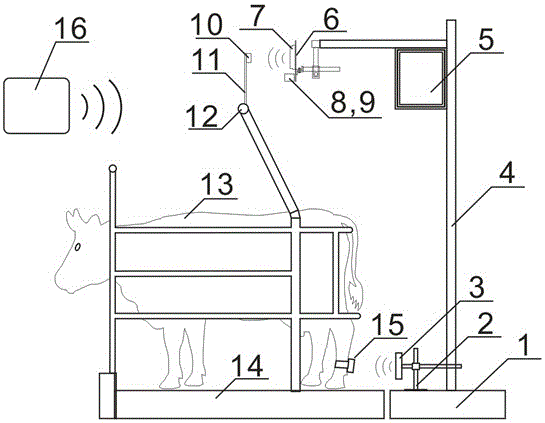 一种奶牛在位识别系统的制作方法