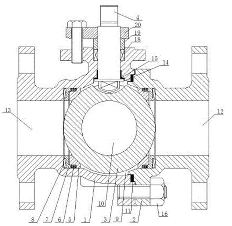 一种双向密封浮动硬密封球阀弹簧防压并结构的制作方法