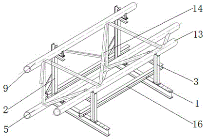 一种三角形桁架侧向拼装的地面组装胎架的制作方法
