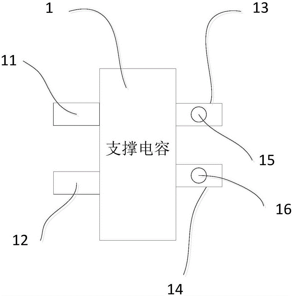 支撑电容散热结构及驱动电机控制器的制作方法